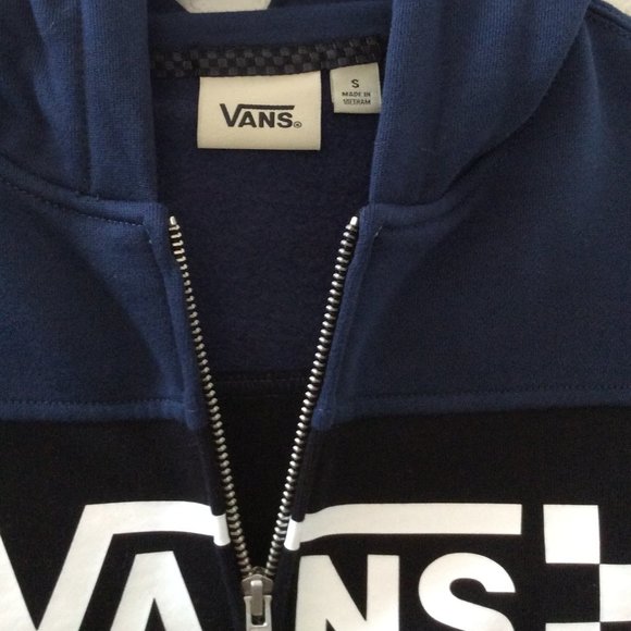 NWT Van's Zippered Sweatshirt with Hood - Picture 2 of 5